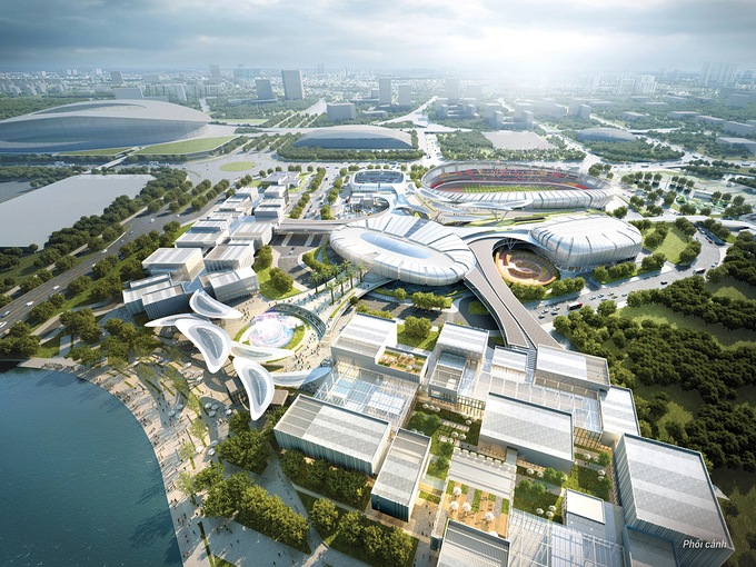 Phối cảnh dự án khu đô thị phức hợp Saigon Sports City.